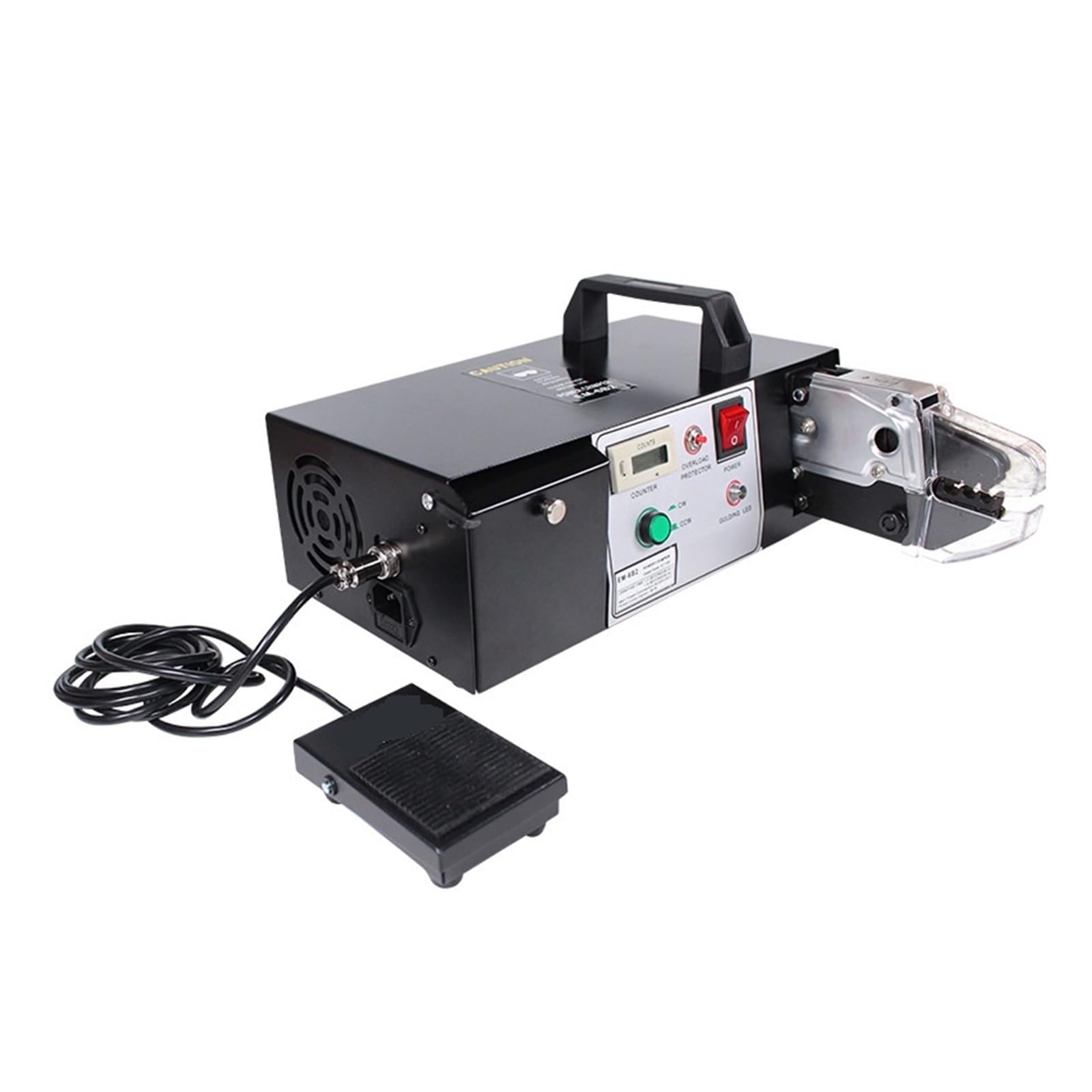 Jhxhfjxz Black Em-6B2 Electric Wire Terminal Crimping Machine With Foot Pedal, Multi-Jaw Jets,Terminal Crimping Pliers Versitile(Em-6B2)