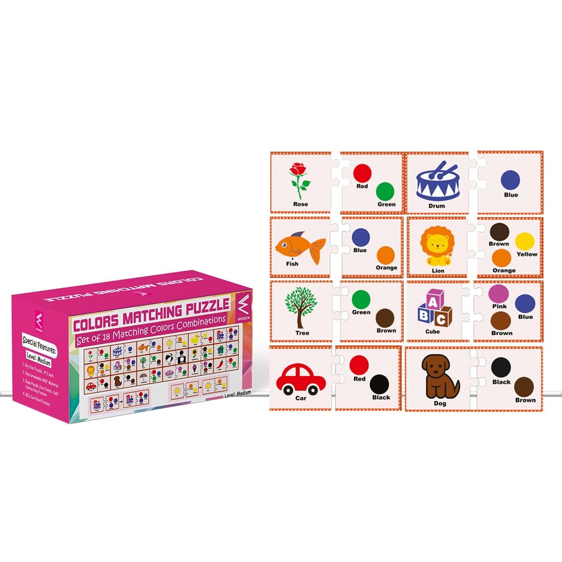 See full amazon price history chart for WISSEN Wooden Color Matching Jigsaw Puzzle- Medium Level WISSEN Wooden Color Matching Jigsaw Puzzle- Medium Level (B09X44DRVT) Amazon Price History, Amazon Price Tracker