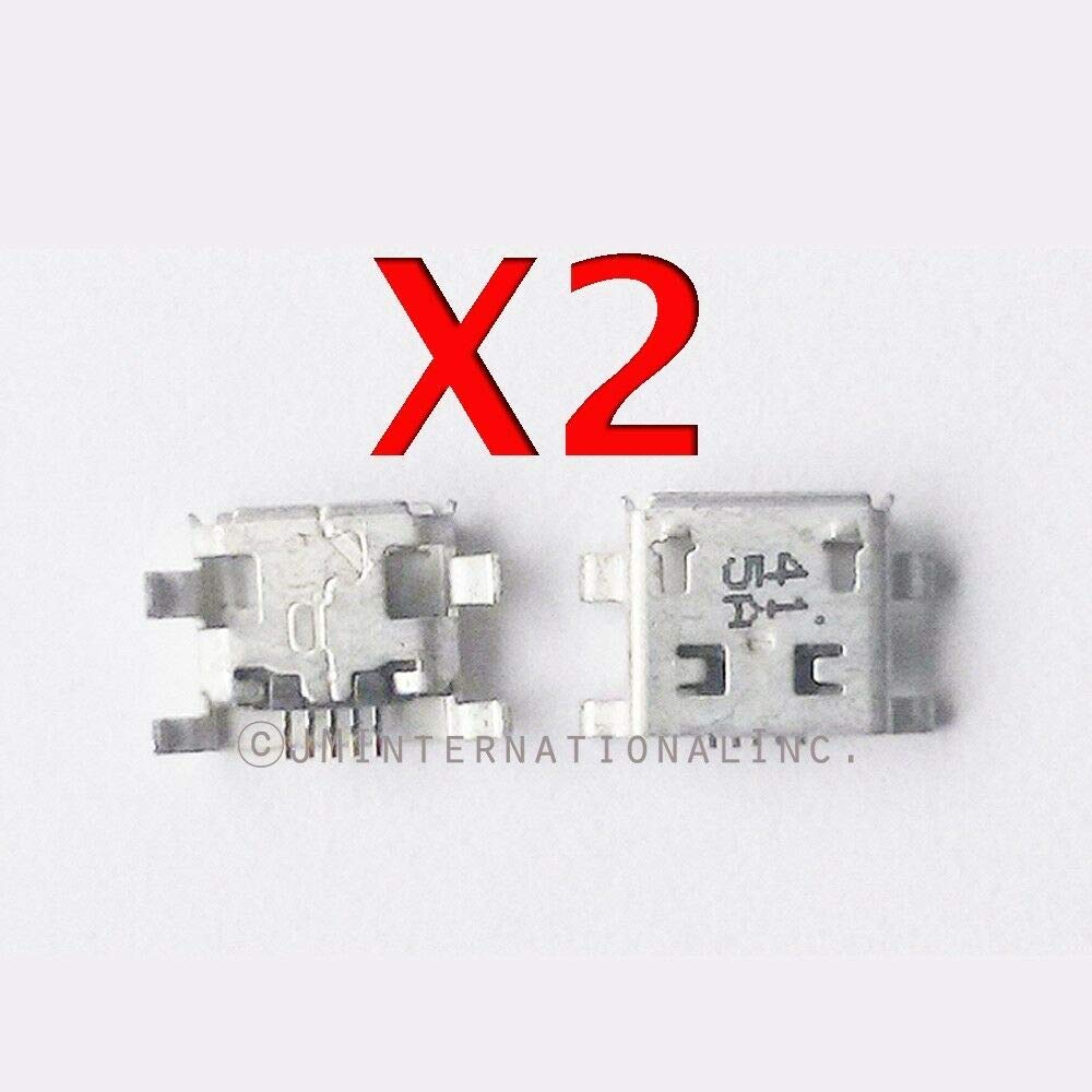 ePartSolution 2X Micro USB Charger Charging Port Dock Connector USB Port Replacement for Acer Iconia One 10 A6003 USA