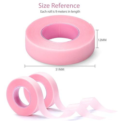 Miniatura 4 de TEOYALL 6 rollos de cintas de extensión de pestañas de polietileno, cintas adhesivas transpirables de microporos para extensiones de pestañas para