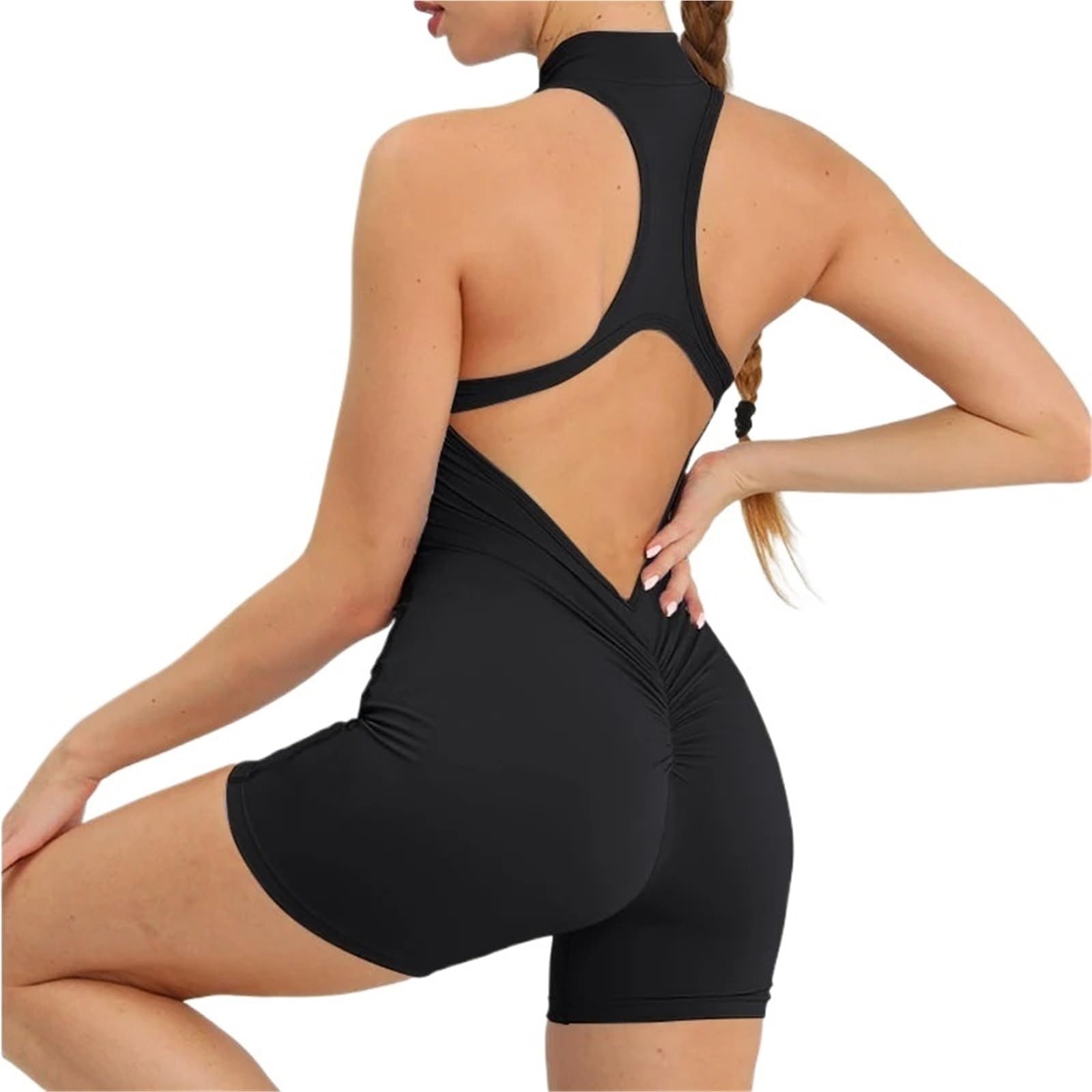 Gym Overall Frauen Fitness Anzug Kurze Sets Sport Overalls for Frau Trainingsanzug Yoga Kleidung Zipper Workout Sportswear