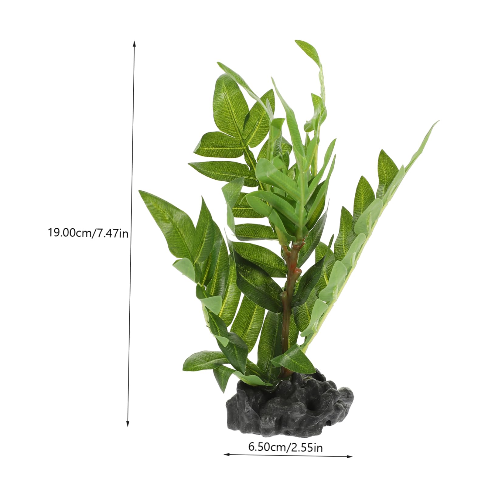 BESTonZON Artificial Reptile Plants for Terrarium Decor Weighted Base for Stability for Lizard Gecko and Crab Habitat Enhances Aquarium