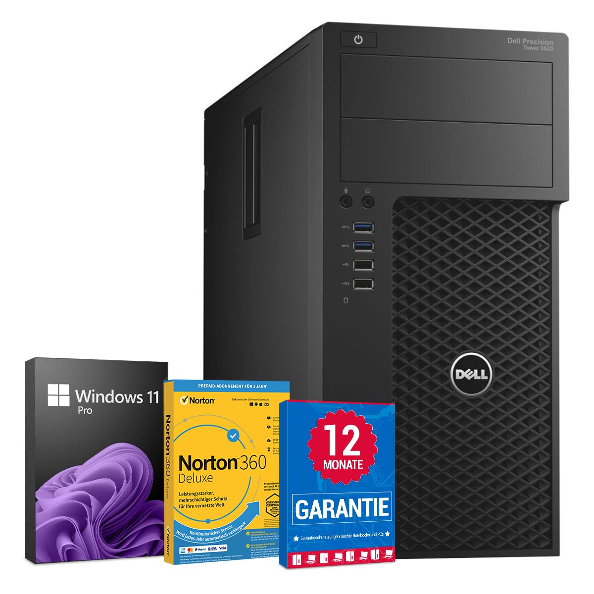 Dell Precision 3620 PC Computer Intel Core i7-6700K@ bis zu 4,2 GHz 32 GB 512 GB SSD mit Windows 11 Pro & GRATIS Bluetooth, WLAN & Antiviren-Software inkl. 12 Monate Garantie (Generalüberholt)