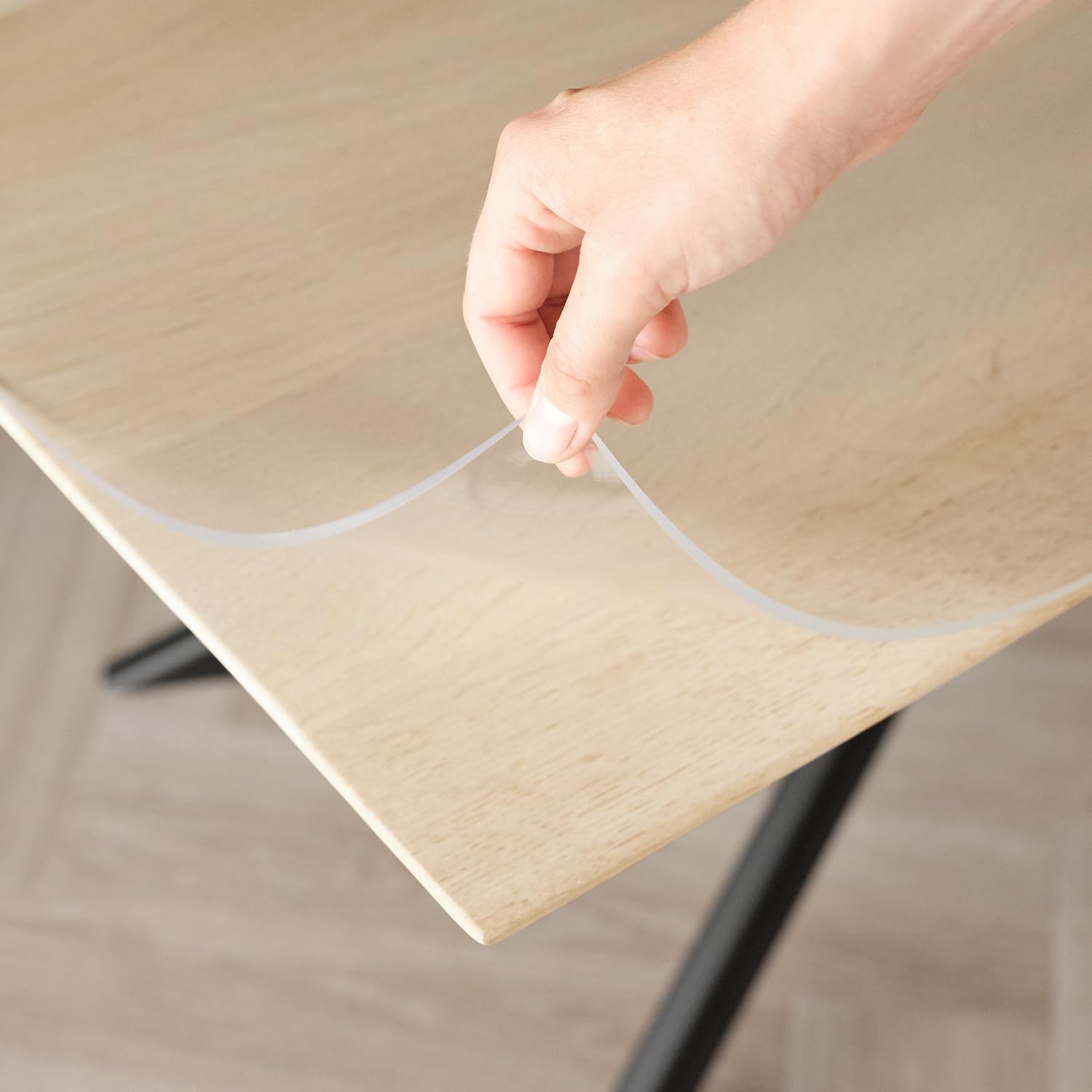 Trente Nappe Transparente 80x120cm - 2mm - Nappe rectangulaire Anti Tache avec Bords inclinés, Protection Table Lavable, Toile cirée au Metre, Nappe de Table Plastique pour l'intérieur et l'extérieur
