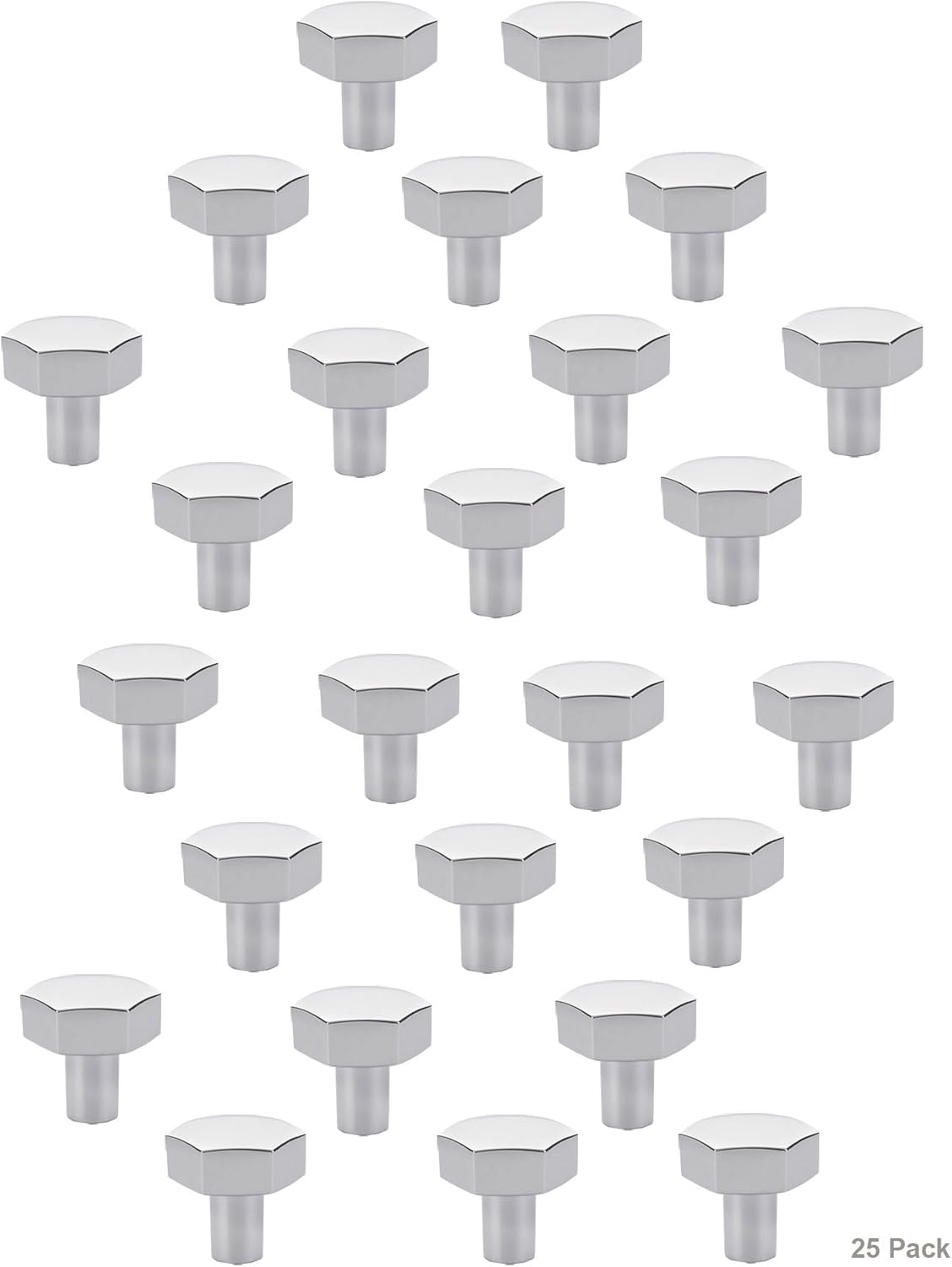 Emtek 86457US26 Urban Modern 1-1/8 Diameter Mod Hex Geometric Knob (25 Pack) - Polished Chrome