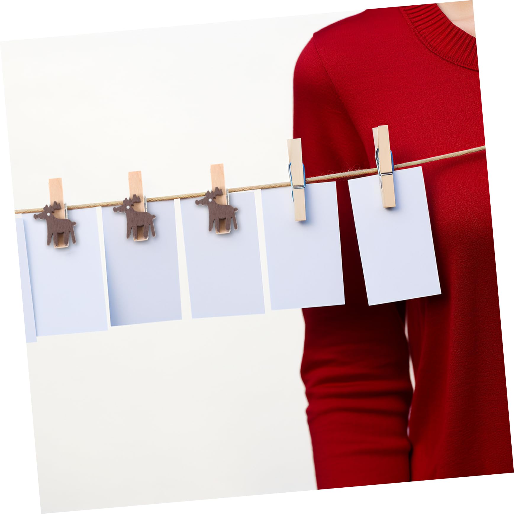500 STK Nachrichtenordner weihnachtsbasteln Weihnachts basteln weihnchtsdeko weihnachtliche dekorative Clips Mini-Weihnachtswäscheklammern Dekorative Fotoclips Fotohalterclip Eisen
