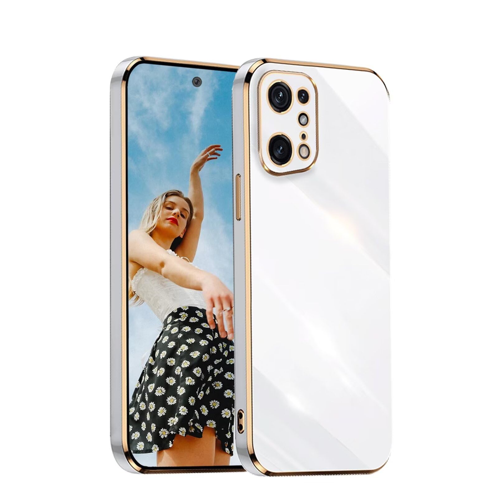 Per OPPO Find X5 5G Custodia, (6.55 ) Sottile Gel Silicone