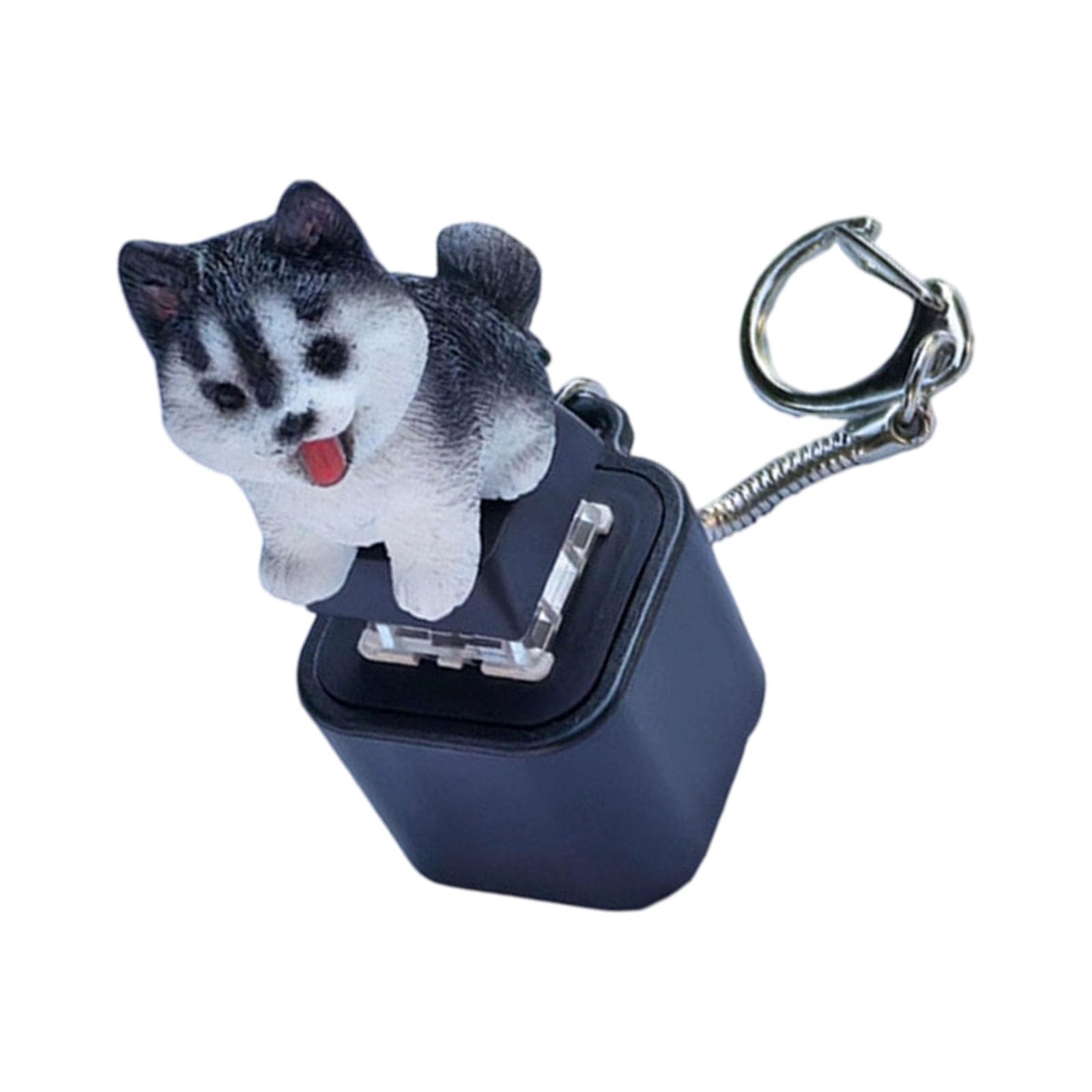 Gkyqve Unisex Sound And Glowing Do Lovely Pet Designs Light Up Squeeze Toy Keychain Sound Effects Stress Reliever For Travel Abs Sturdy Materials Press Button Anxieties Relief Tool Abs Holder For Work