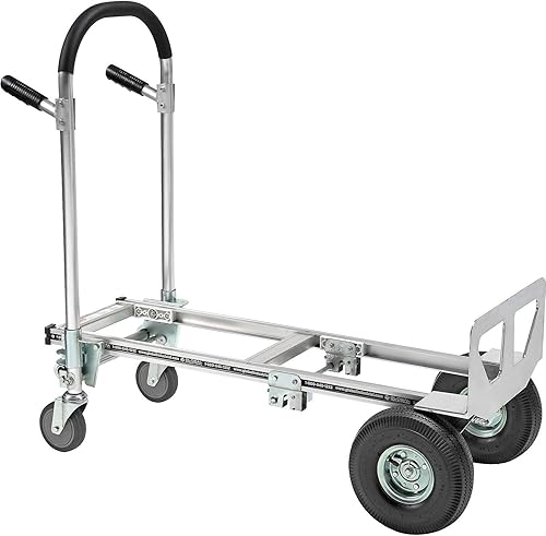 Miniatura 2 de Global Industrial Camión de mano convertible 2 en 1 de aluminio con ruedas neumáticas - Junior