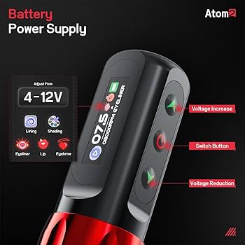 Amazon | Dragonhawk Atom2 ワイヤレス タトゥーマシンキット