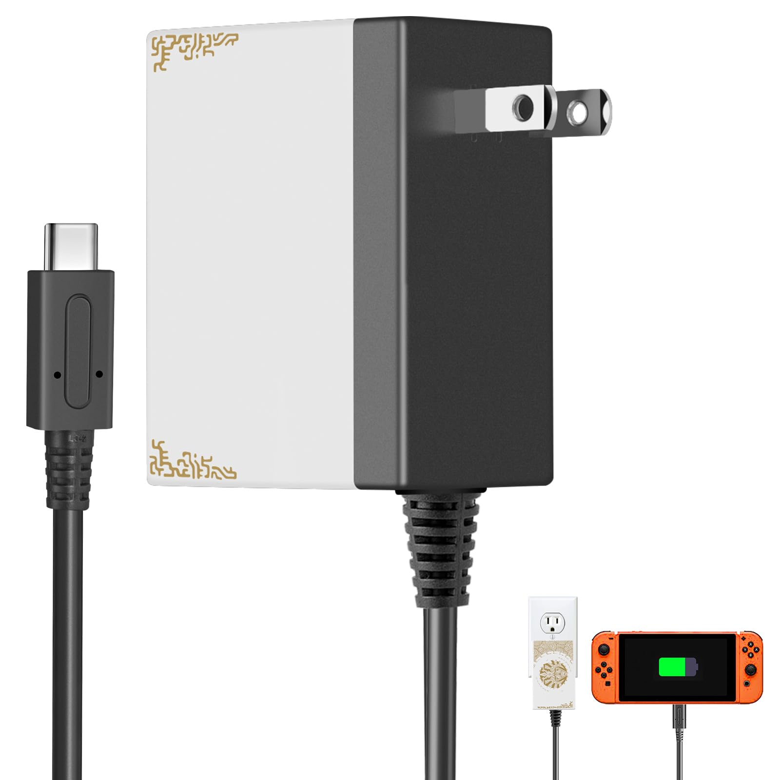 Nintendo Switch Lite ホワイト 本体 ACアダプター付き Amazon.com: AC Adapter for Nintendo Switch, Fast Travel Wall