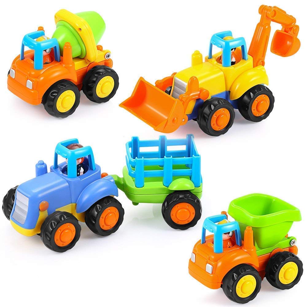 E-ROYAL SHOP® Unbreakable Pack of 4pcs Automobile Toys Set of Dumper Truck, Cement Mixer, Bulldozer and Tractor with Flexible Trolly with Non-Toxic ABS Plastic (4 Pcs) (B07JJQM2Y8) Amazon Price History, Amazon Price Tracker