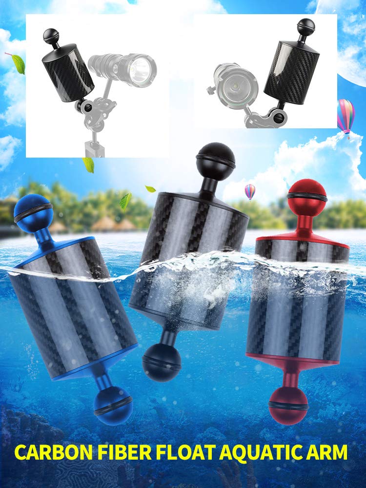 Camera Float Arms FEICHAO Carbon Fiber Camera Float Arm - Underwater Diving Buoyancy Arm For Camera Trays Camera Flotation Arm