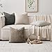 MIULEE Pack of 4 Couch Throw Pillow Covers 18x18 Inch Neutral Soft Decorative Chenille Pillow Covers Farmhouse Boho Cushion Covers for Mid Century Modern Home Decor Sofa Bedroom Living Room