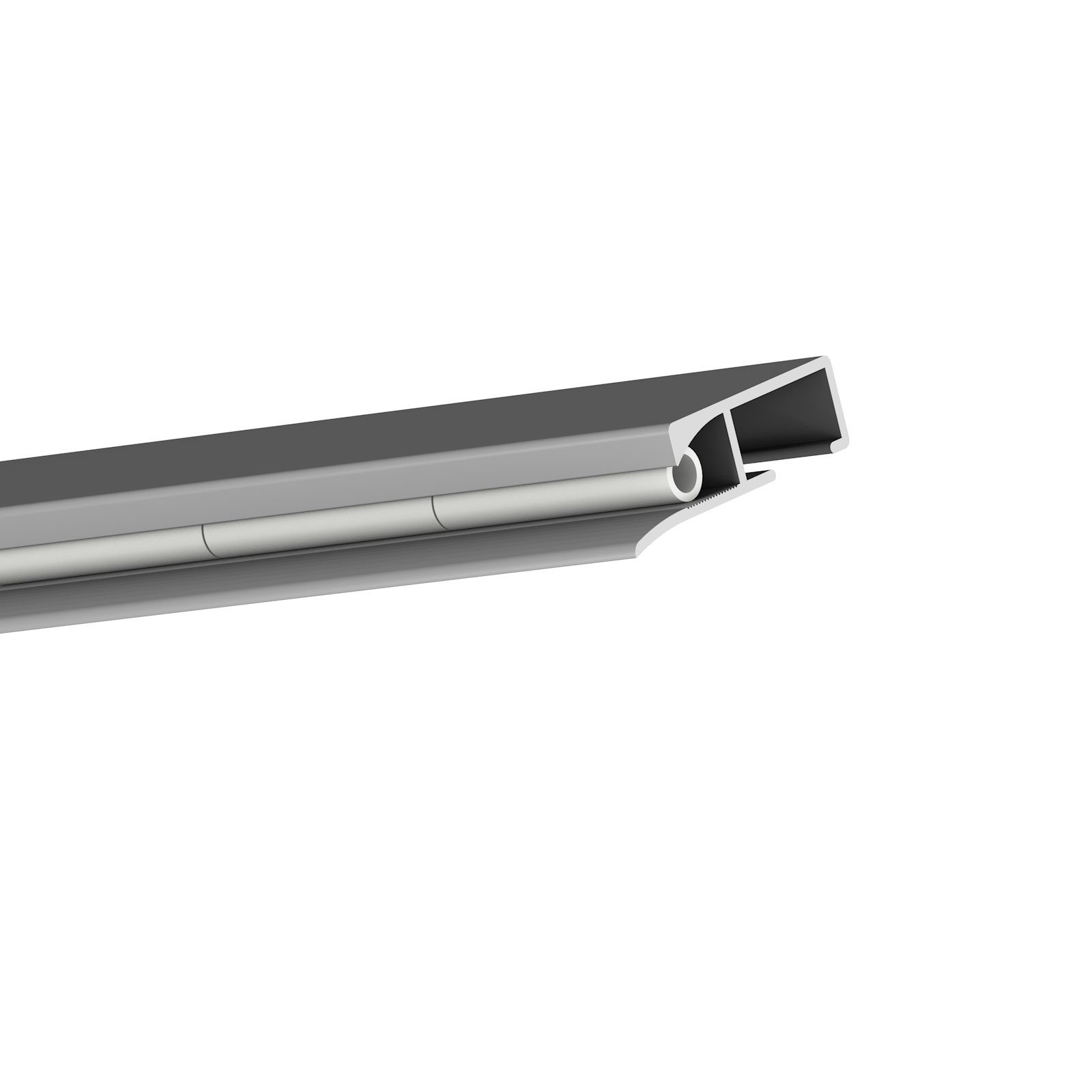 Leha® Klemmschiene, Wandklemmschiene, Klemmleiste Switch silber 200cm Aluminium