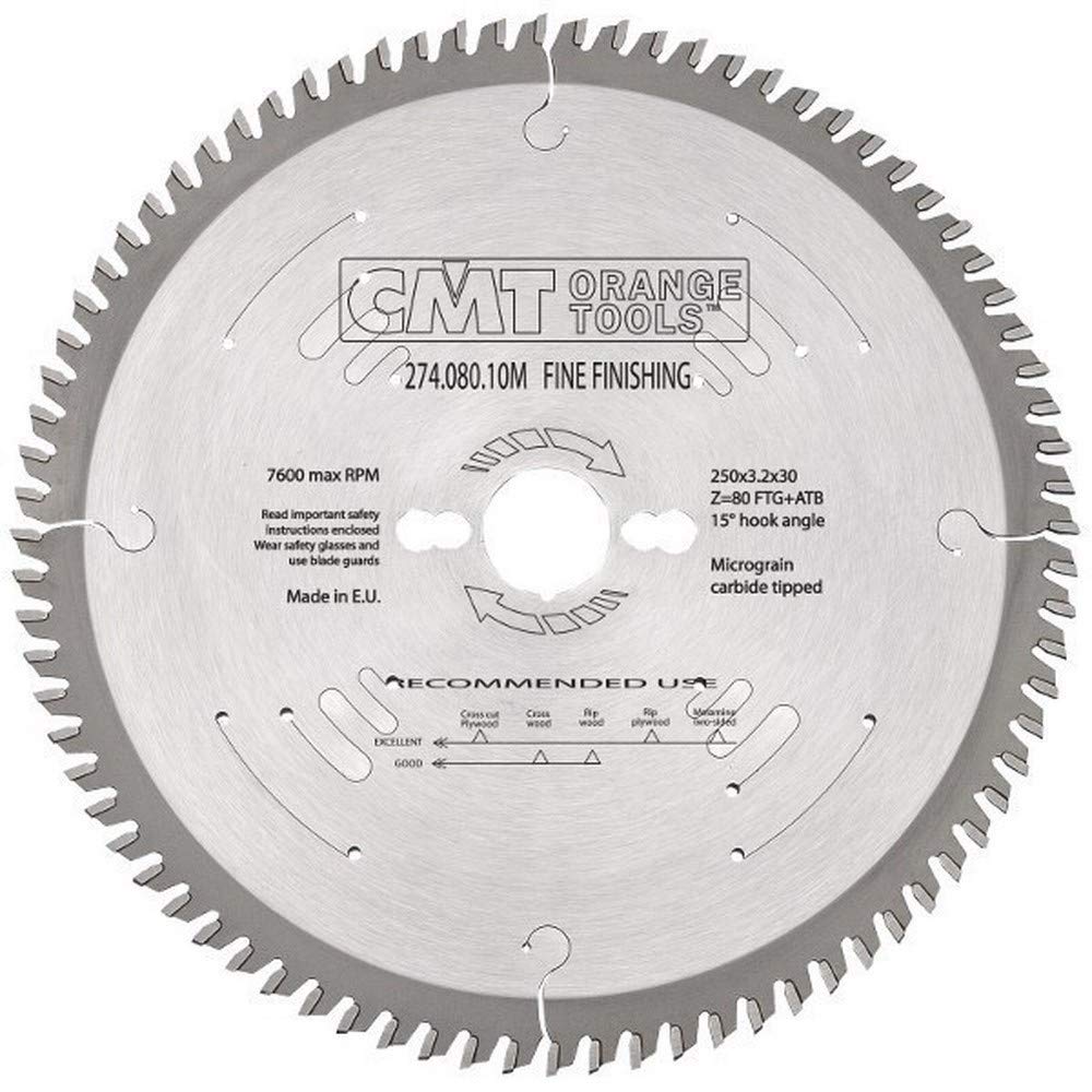 XTREME HW 250x3.2x30 Z80 1FTG + 4ATB Saw Blade for Metal, Wood, Plastic, Other Materials