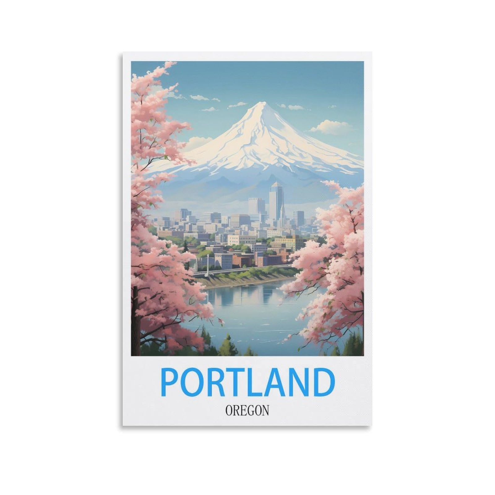 EZMLFA Diamond Painting Kits for Adults,Portland Oregon DIY Crystal Embroidery Gifts,Diamond Art Craft,for Living Room Home 30x40cm