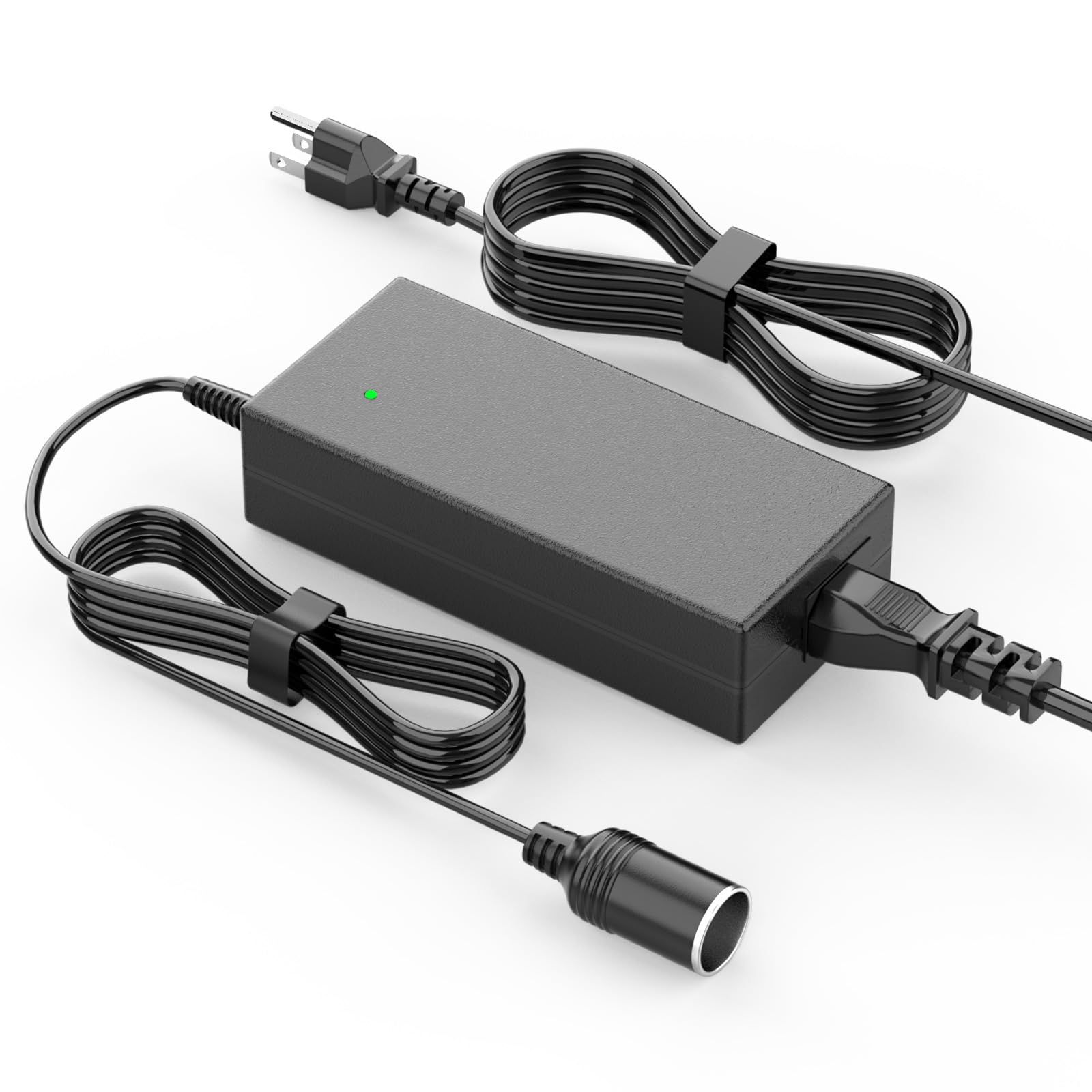 HFLRZZ AC to DC Converter 12V 10A Car Cigarette Lighter Socket Power Supply Adapter AC/DC Transformer for Car Vacuum Cleaner Car Refrigerator and