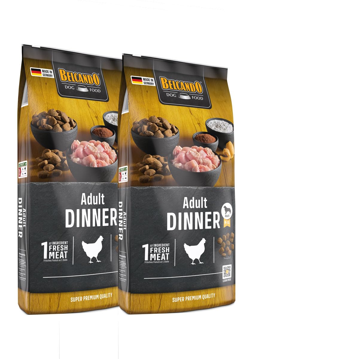 2 x 12,5 kg Belcando Adult Dinner - Sparpaket | Trockenfutter für Hunde | Alleinfuttermittel für ausgewachsene Hunde Aller Rassen ab 1 Jahr