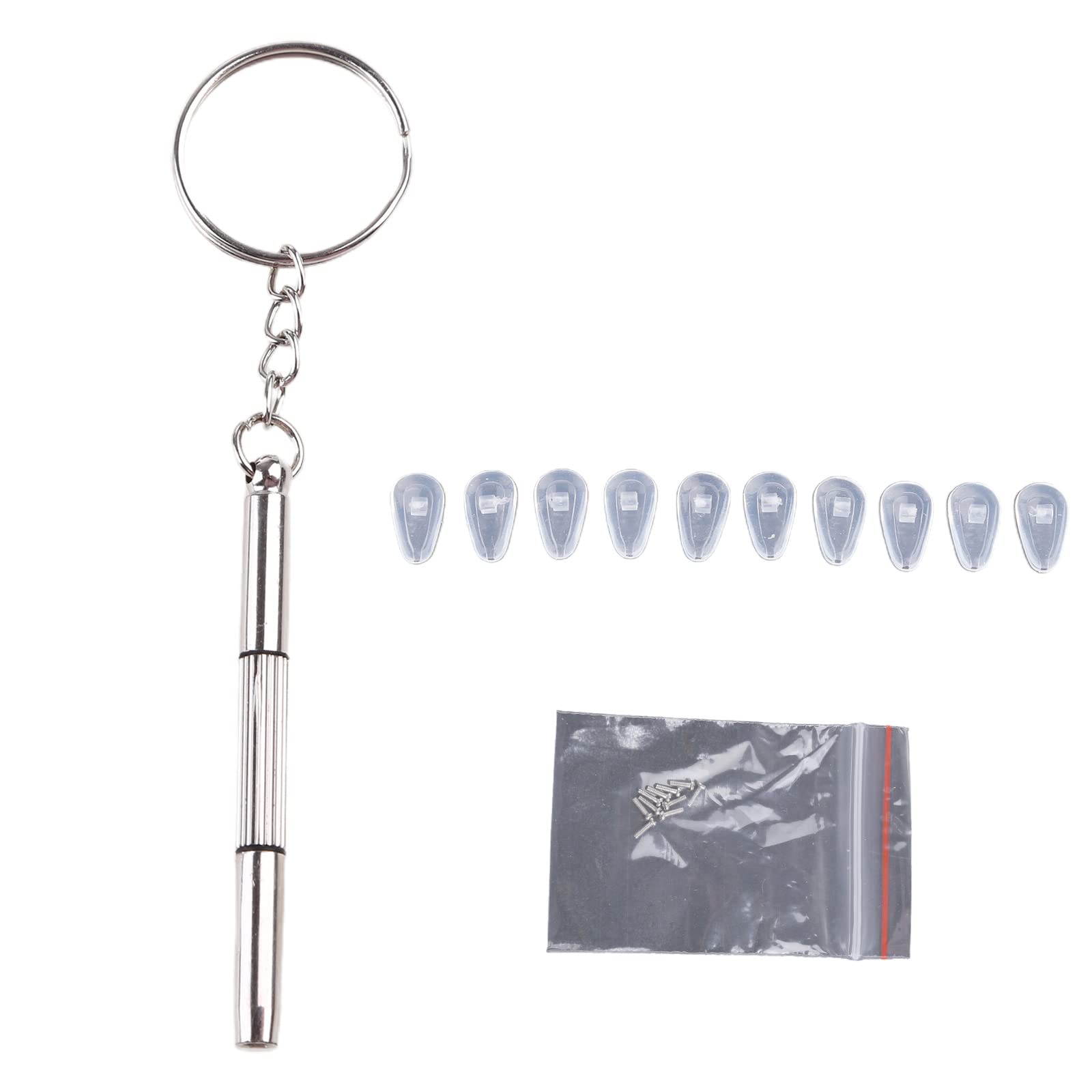 Silicone Air Chamber Eyeglass Nose Pads Eyeglass Repair Kit 15mm Glasses Screws & Screwdriver Glasses Nose Pads