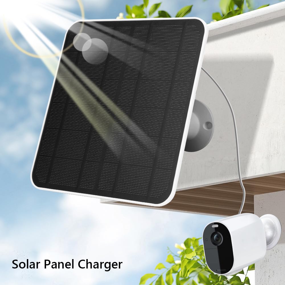 Caricatore di pannello solare compatibile con spot Arlo Essential/XL Caricatore di pannello solare Arlo Essential 4W/6W impermeabile con cavo micro USB da 3 m e supporto murale
