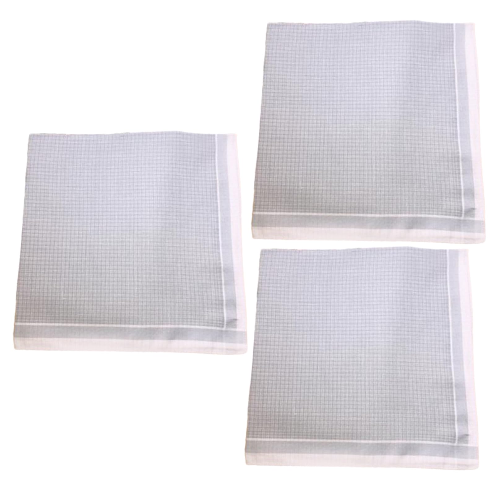 carotoe 3PCS Men ' s Handkerchiefs Cotton Fabric Classical Type Absorbent and Long Time Use 43x43cm for Formal Occasion Hankies Formal Occasion Handkerchief