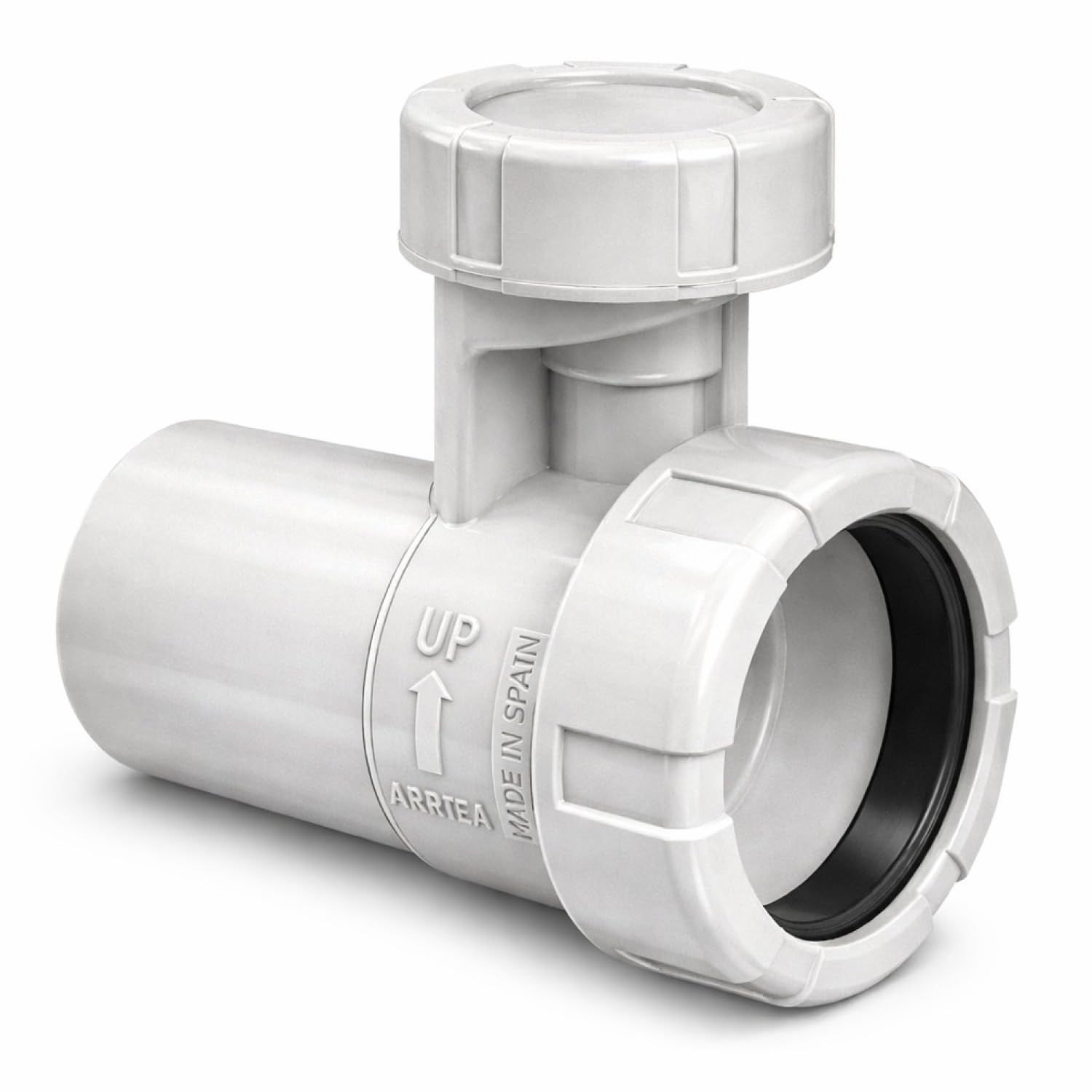 Válvula de Aireación Intercambiable 1 1/4 x 32 Elimina Malos Olores y Gorgoteo en Desagües – Fácil Instalación para Lavabo, Fregadero y Bote Sifónico Fluvia