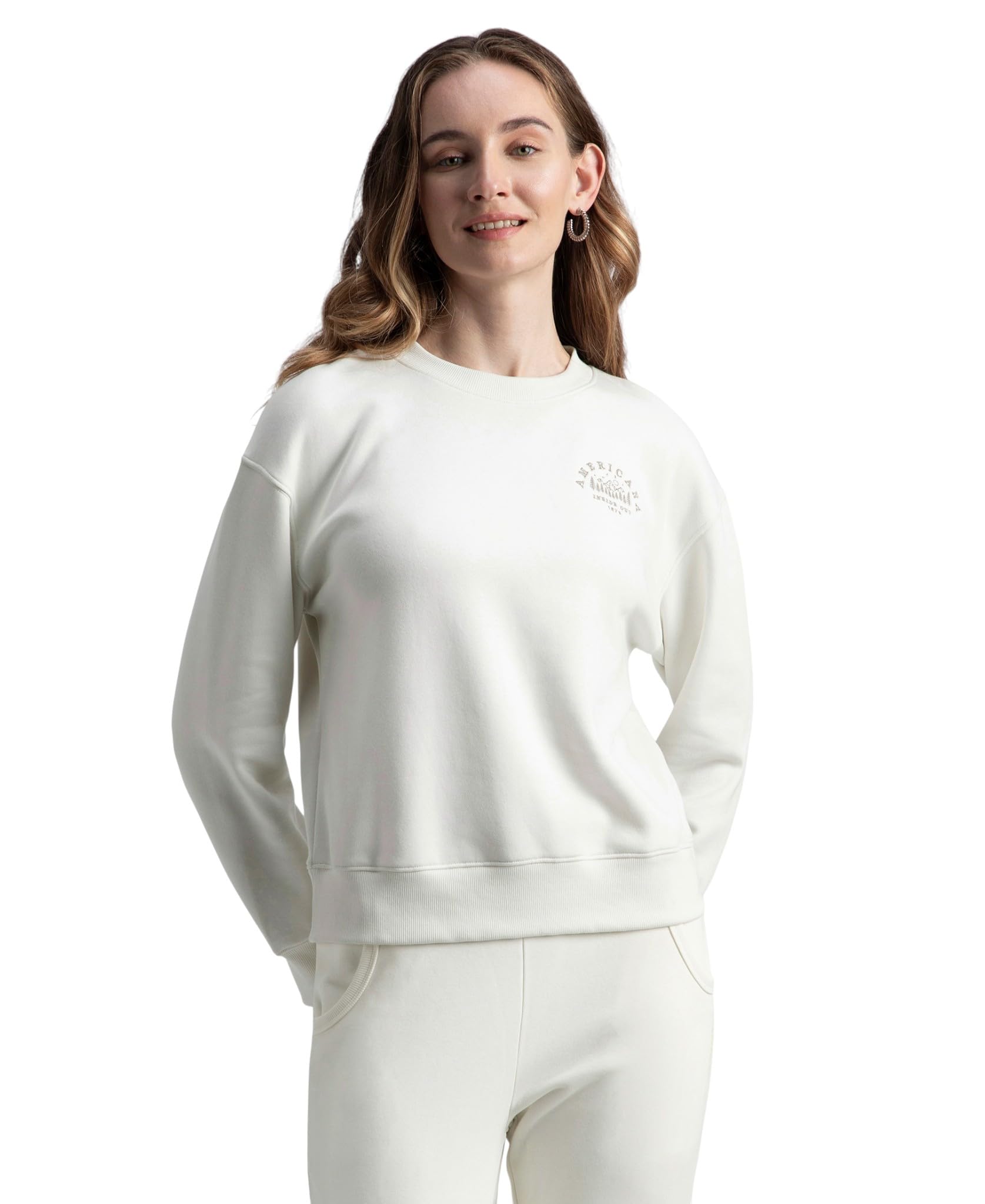 jockey U109 Women's Super Combed Cotton Rich Fleece Fabric Printed Sweatshirt with Drop Shoulder Styling-picture-33