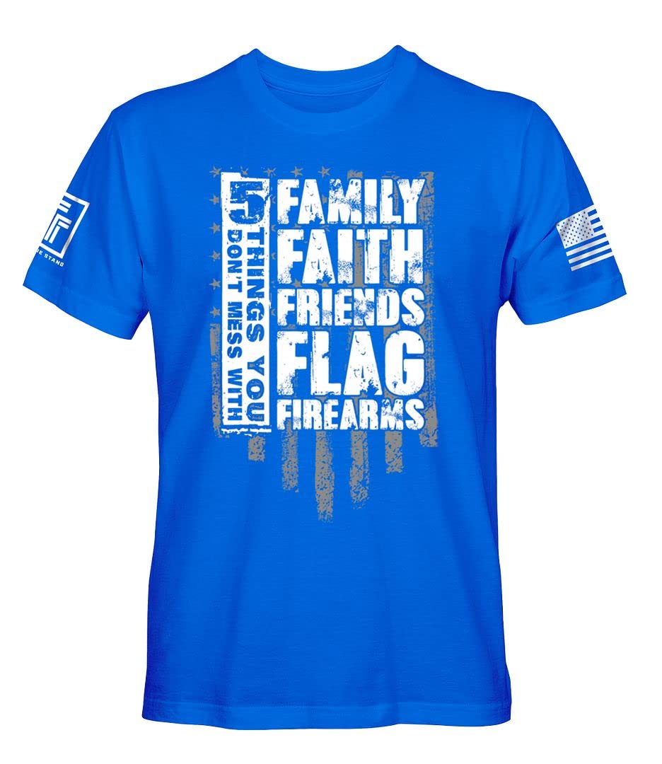 Fantastic Tees5 Things You Don't Mess with Men's Patriotic T-Shirt