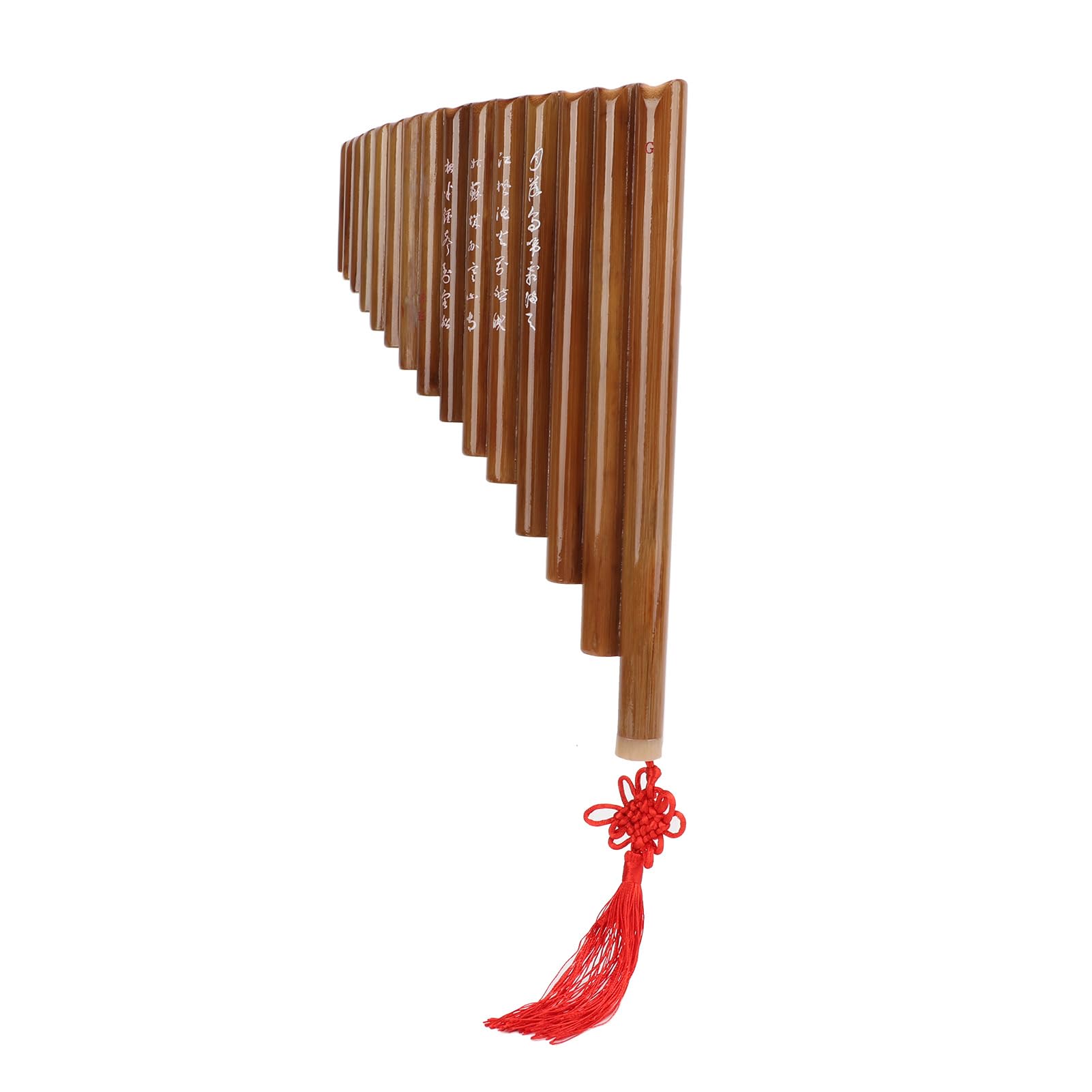 Flauto di Pan, bambù 15 Tubi G Tone Strumento Musicale Tradizionale Cinese Fatto a Mano, con Bellissimo Suono Regolabile, per Principianti Professionisti Amanti della Musica