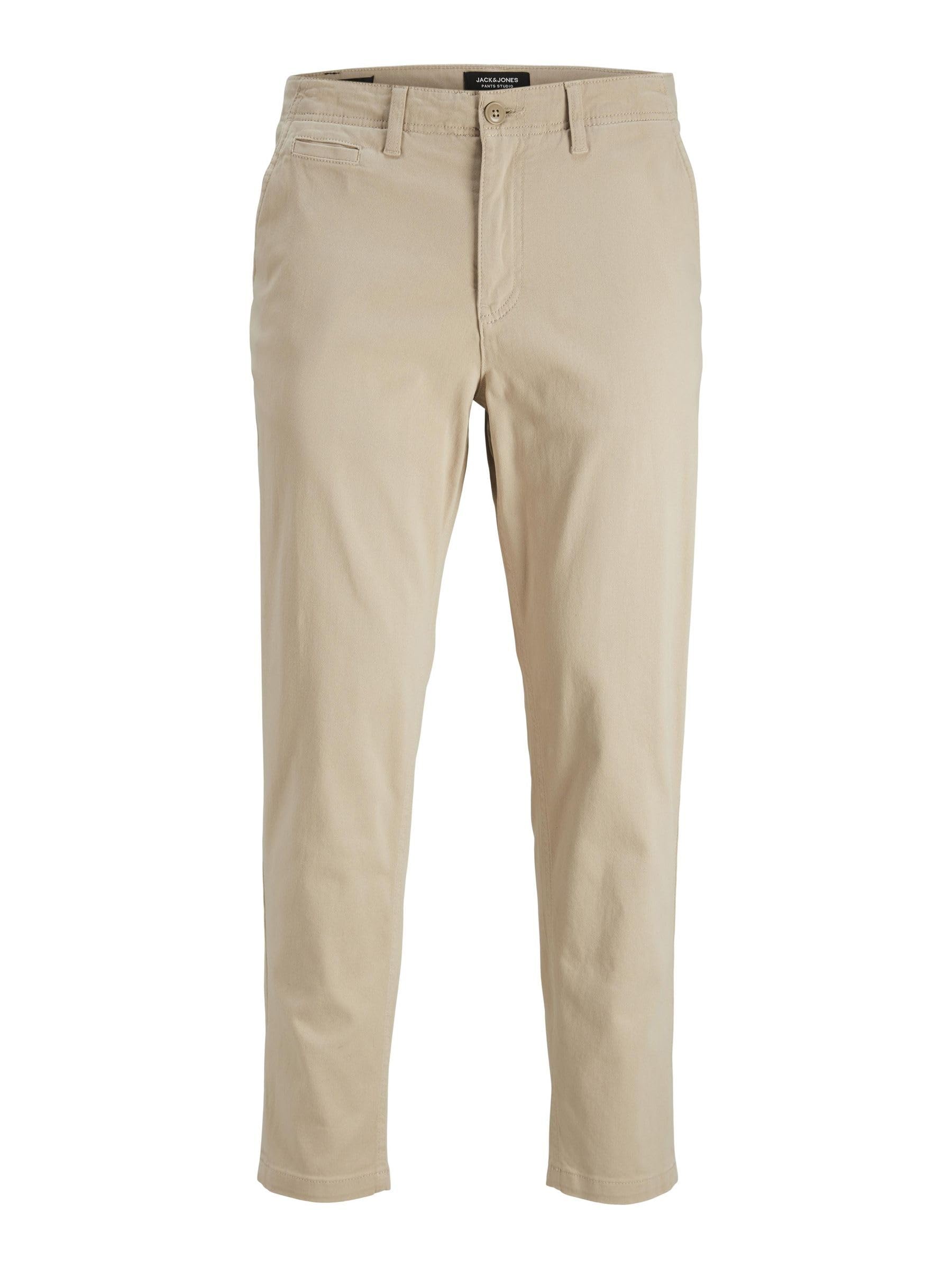 JACK & JONES Mens Harlow Chino Pants Crockery 34W / 32L