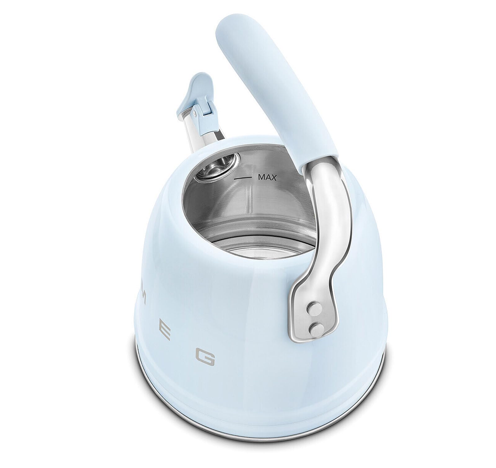 SMEG 50's Retro Style Whistling Kettle & divvi! Mug Tree Bundle - Pastel Blue