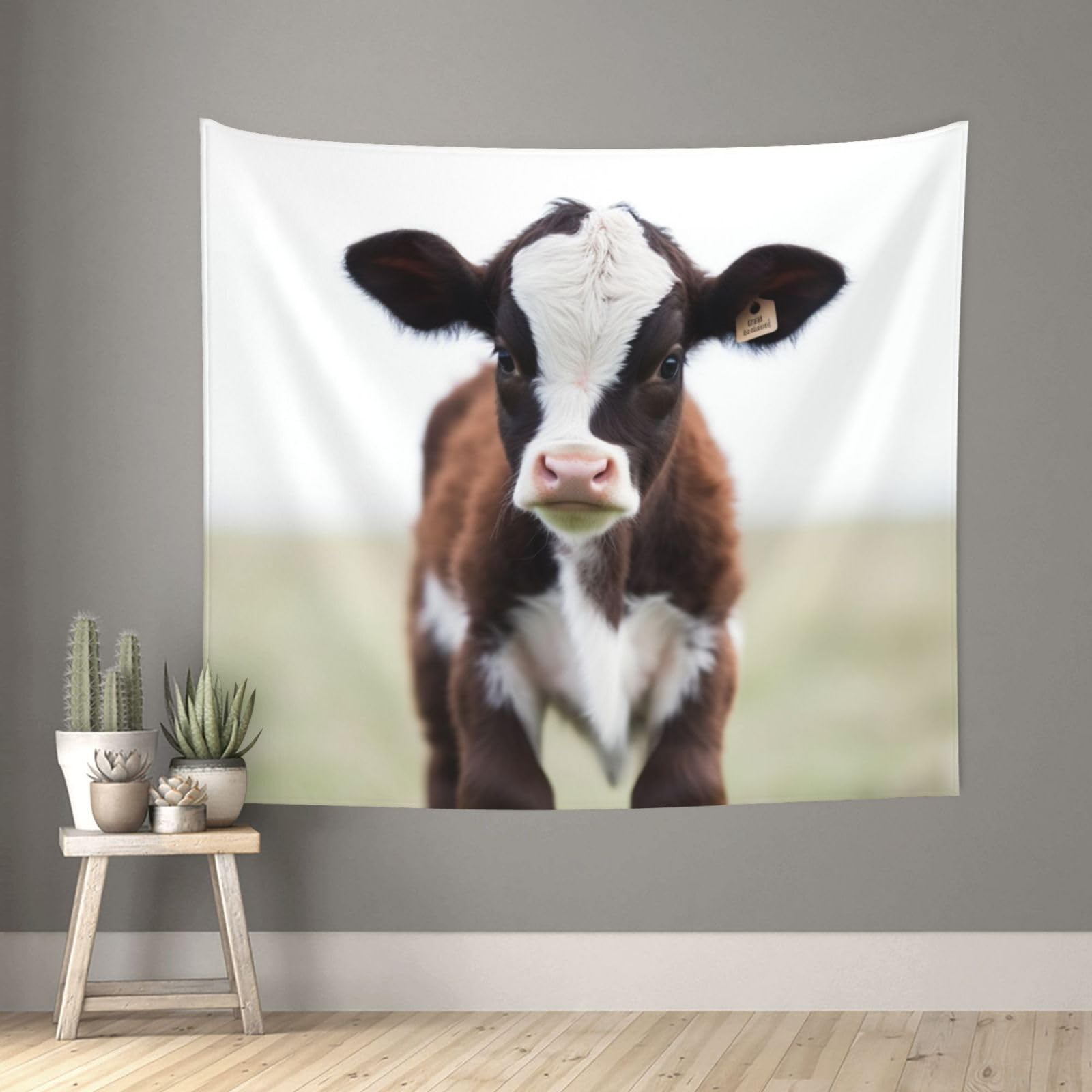 FodPand Cow Tapestry for Bedroom Aesthetic, Wall Hanging Tapestries Art Decor Backdrop Wall Tapestry for Dorm Living Room Funny Poster Party Banner Background 51" X 60"