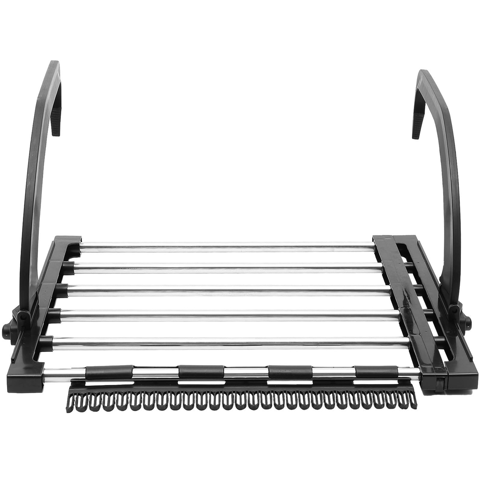 Wäscheständer aus Edelstahl, ausziehbar und faltbar, mit Sockenhalter und geeignet für Balkon sowie Garten, ideal für Handtücher und Unterwäsche, 10KG Belastbarkeit