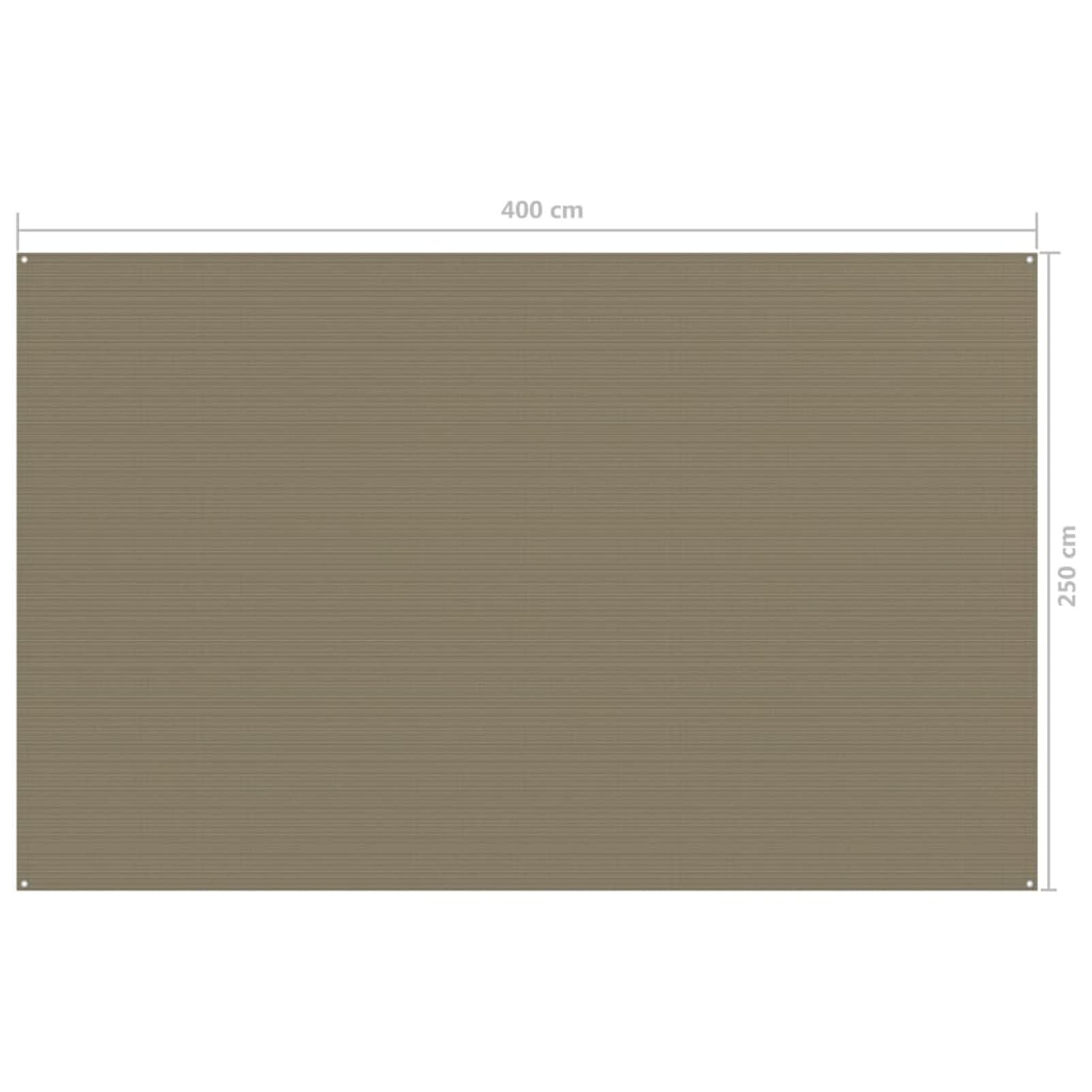 Homgoday Dywan namiotowy 250 x 400 cm, taupe, turystyka na świeżym powietrzu, kemping, namiot i markiza, dywan, patio, taras, rekreacja, pokrycie podłoża, dywan artykuły sportowe