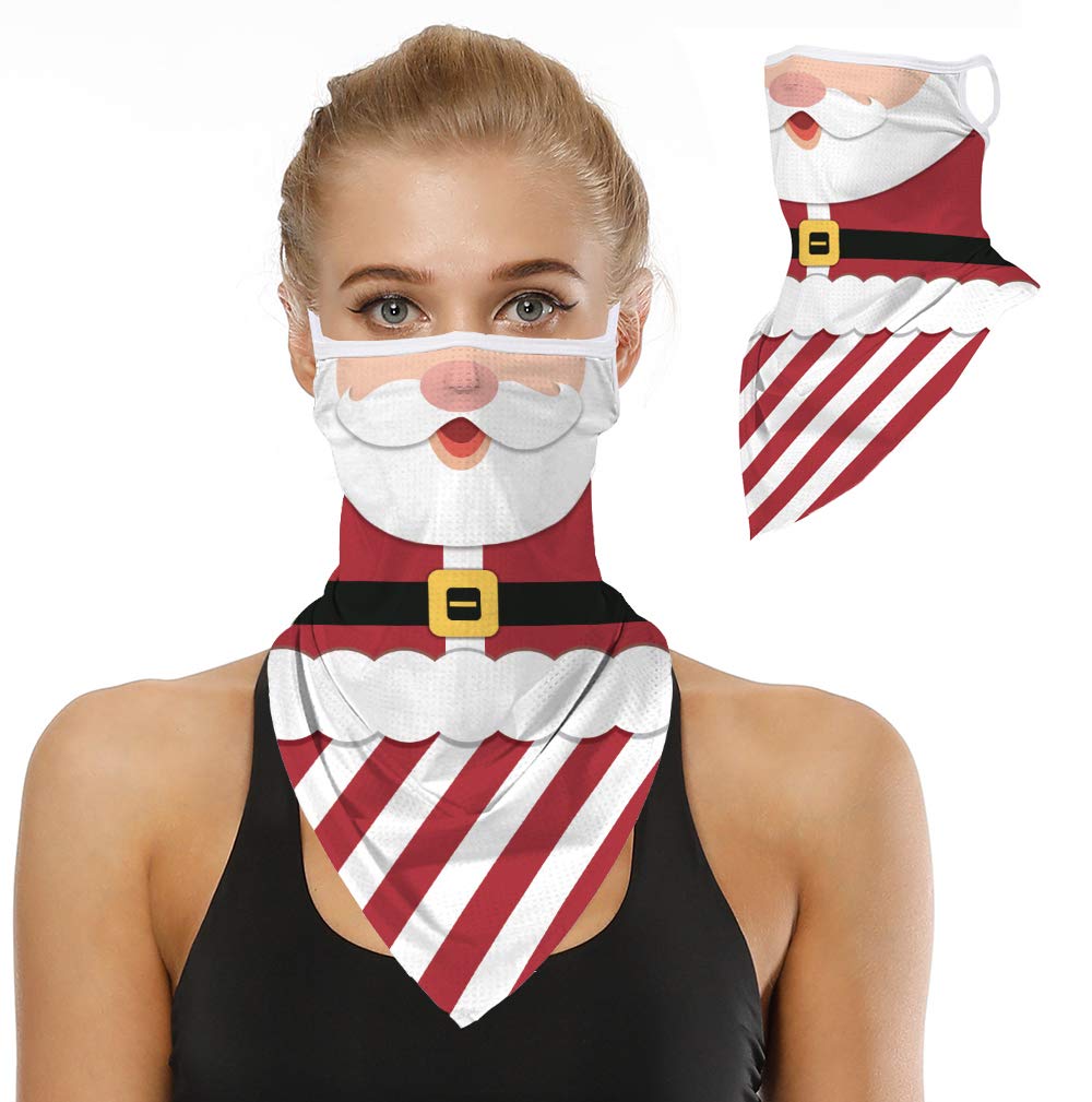 Bandanas for Face Scarf Mask Ear Loops Face Balaclava for Protection,Neck Gaiters for Women and Men 1Pcs