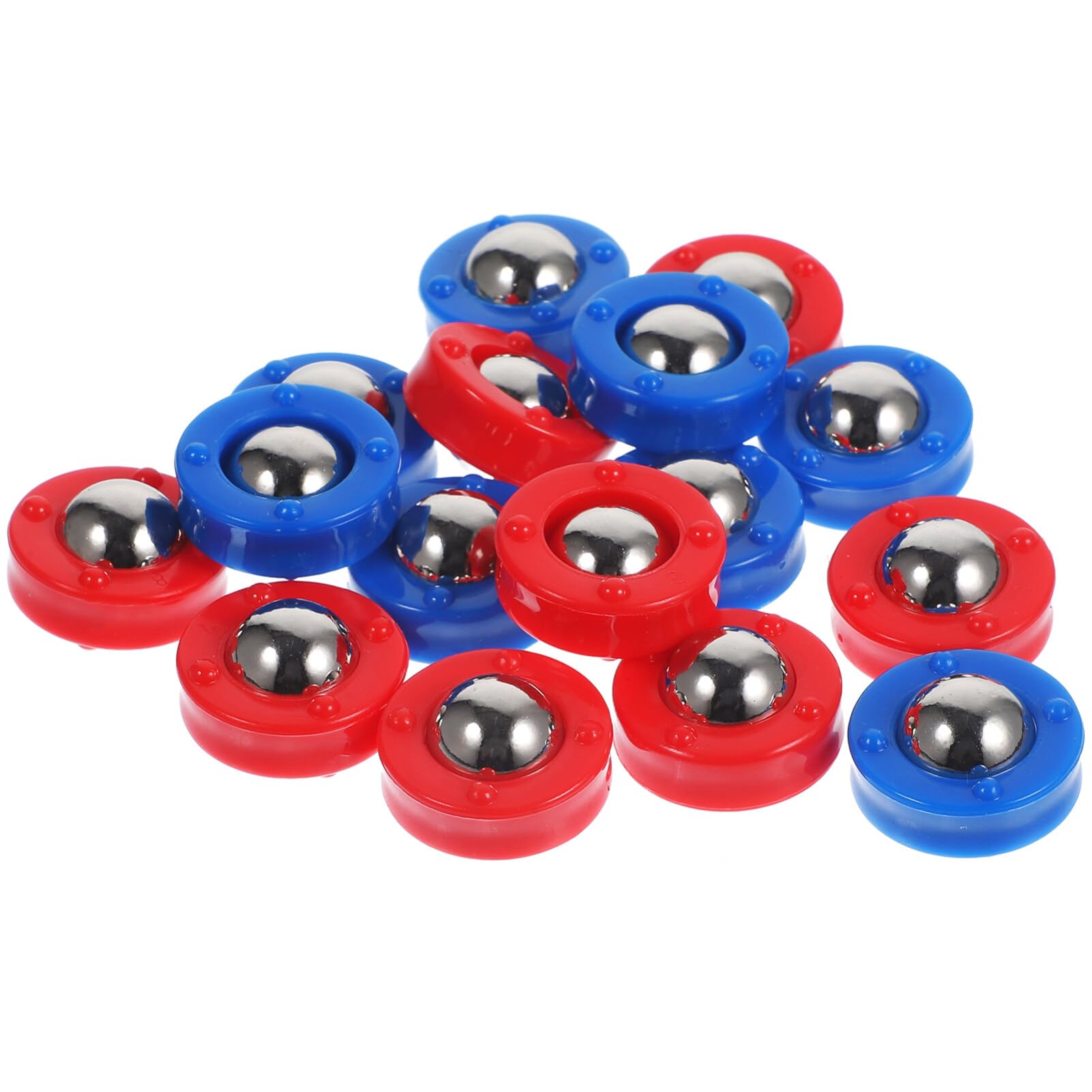 Happyyami16pcs Mini Shuffleboard Replacement Pucks Tabletop Curling Game Pucks Shuffleboard Rollers Sliding Bead Games Shuffleboard Curling Accessories
