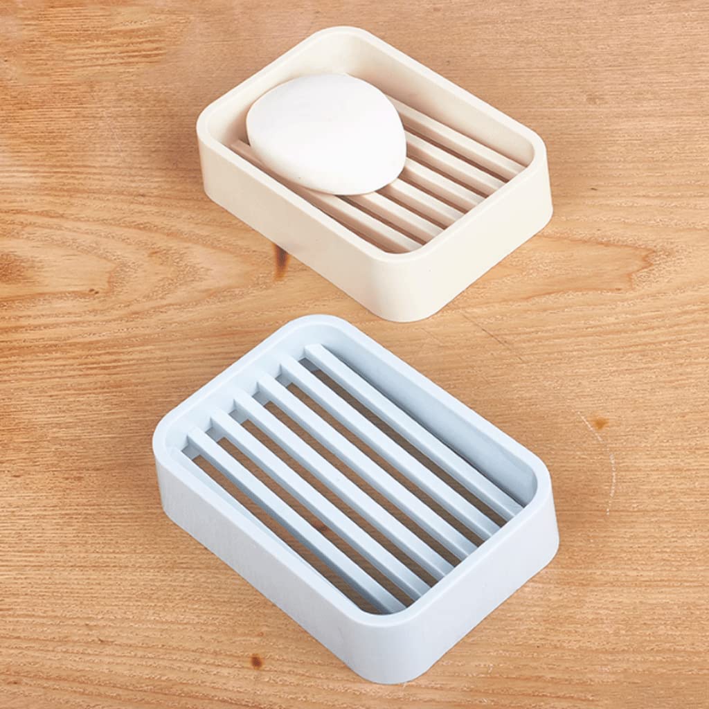 Jaboneras, Jabonera, jabonera, clásica Simple con Drenaje automático(BLU,2 Pack)