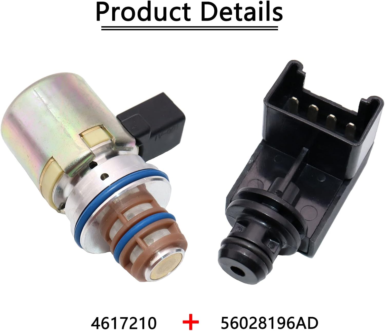 4617210 56028196AD Transmission Pressure Sensor & Governor Pressure Solenoid Kit 42RE 44RE 46RE 47RE 48RE A518 A618 Compatible With Dodge Dakota Durango Ram 1500 2500 3500 Jeep Grand Cherokee