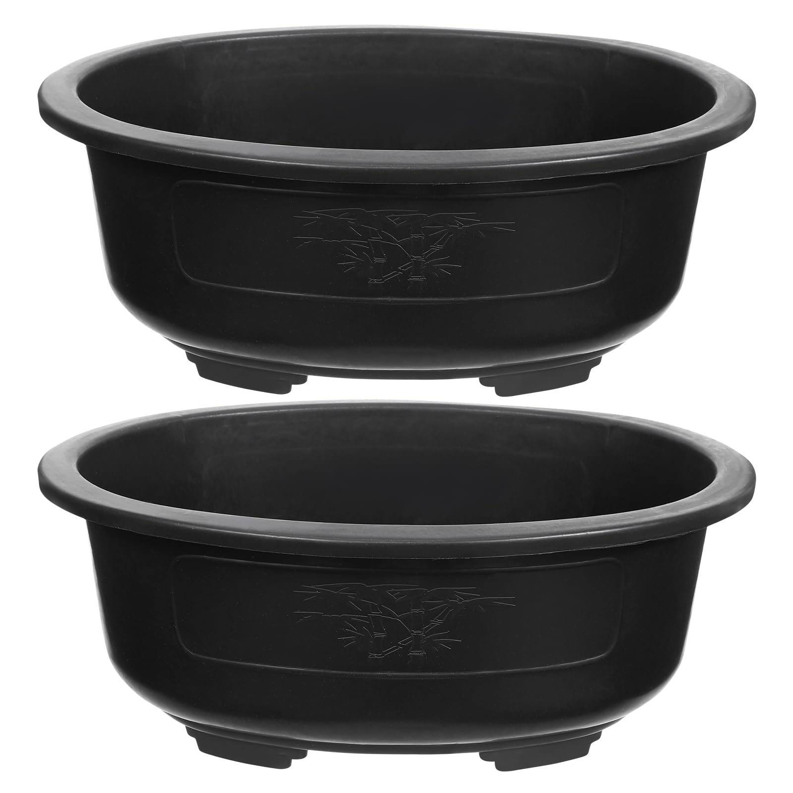 Pot de fleur intérieur et jardin grand format pour bonsaï noir