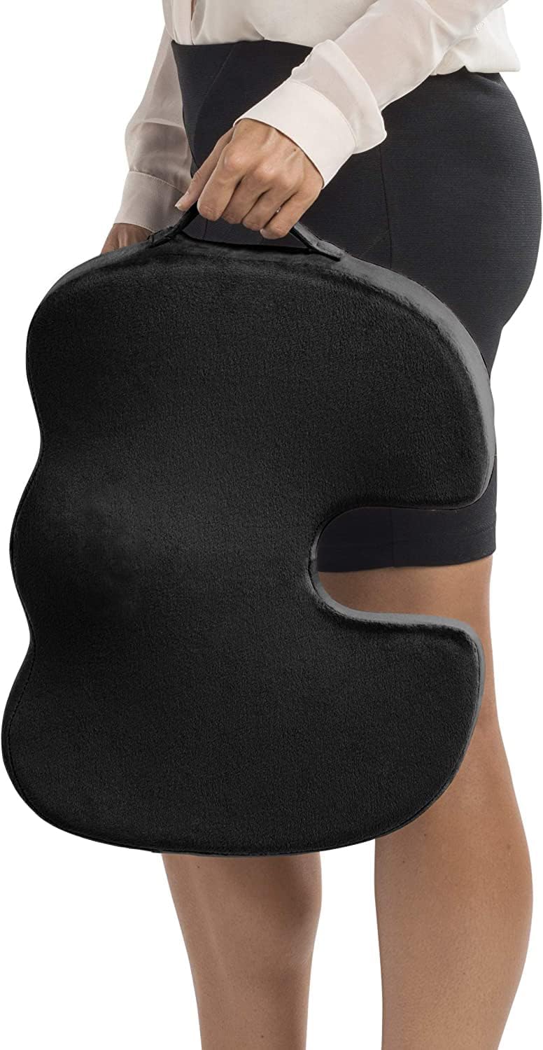 CloudBliss Orthopaedic Foam Coccyx Cushion Seat for Tailbone Pain, Sciatica, Lower Back Support and Pain Relief Ventilated Seat Cushion with Removable Cover for Office/Home Chair (Black) 3