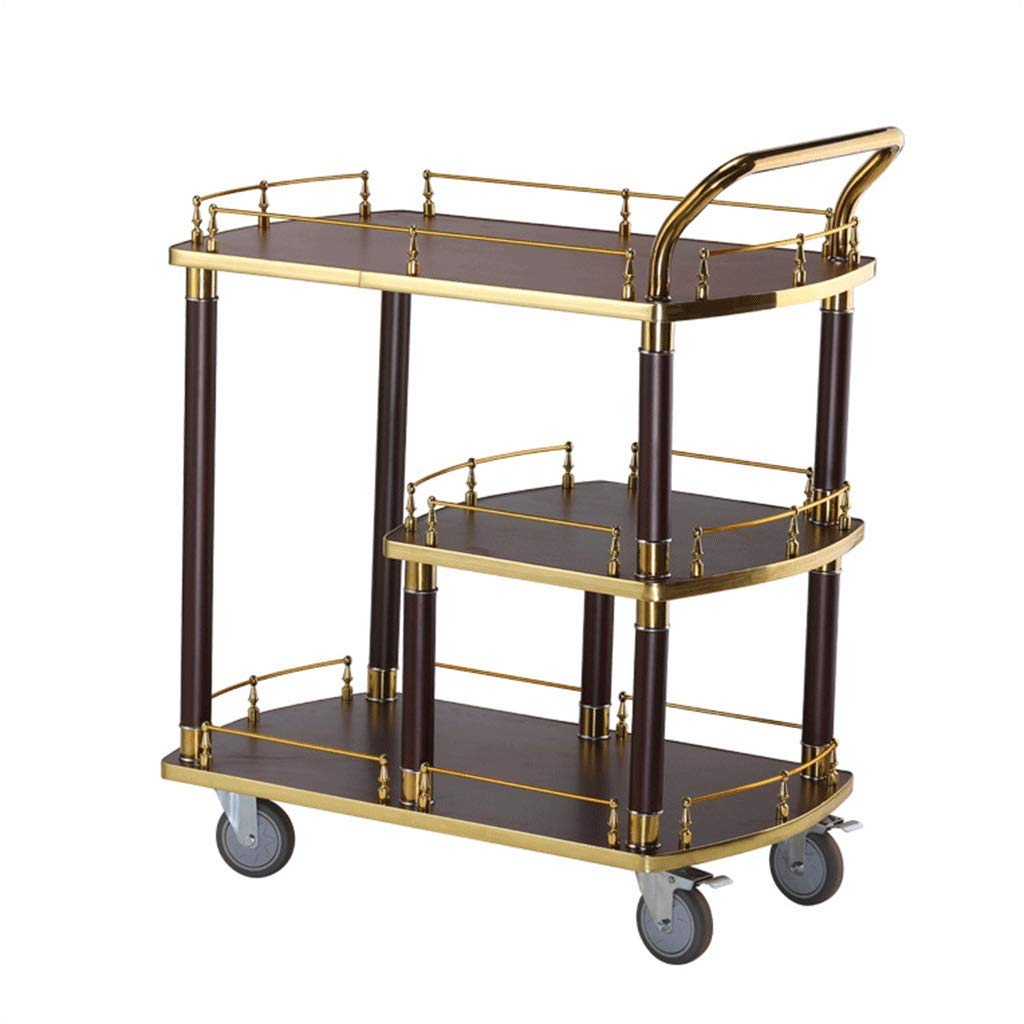 asdchZen Bar Cart Rack Kitchen Serving Trolley,Metal 3 Tiers Kitchen Serving Trolley With Rack
