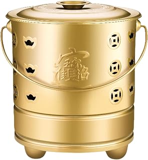Waste incinerator,Stainless Steel Garden Waste Incinerator Bin - Portable Paper Burner with Liner & Handle | Indoor/Outdoor Double Circulation for Efficient Combustion (29x25x30cm)