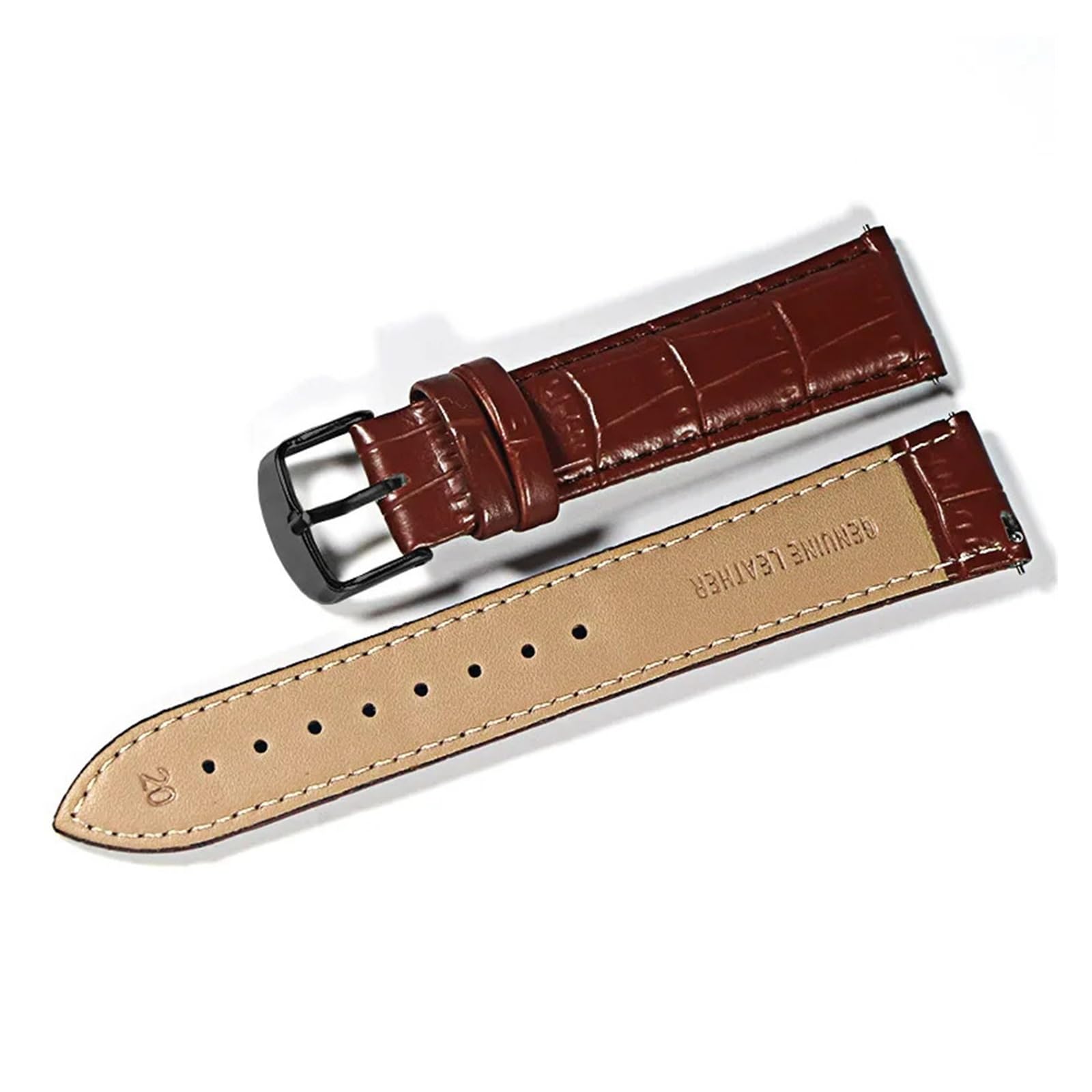 Correa de reloj accesorios de cuero genuino 12 mm 18 mm 22 mm 3