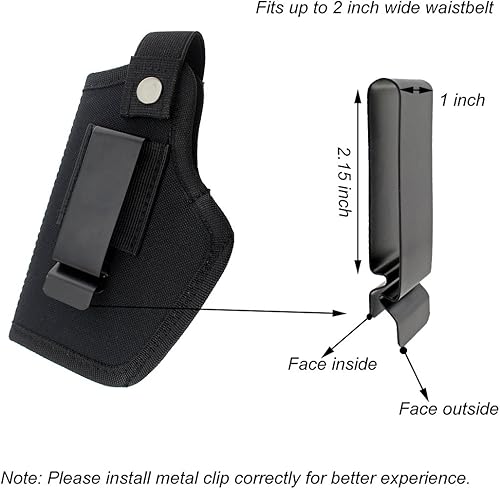Miniatura 3 de Depring - Funda de transporte oculta para mano derecha e izquierda, se adapta a pistolas subcompactas y grandes