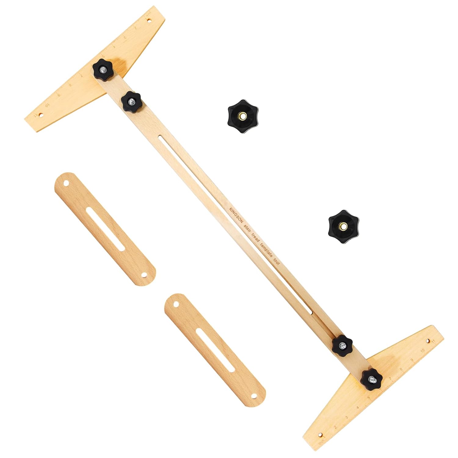 Stair Tread Template Tool, Kingson Stair Measuring and Scribe Tool, Wood Stair Jig for Layout