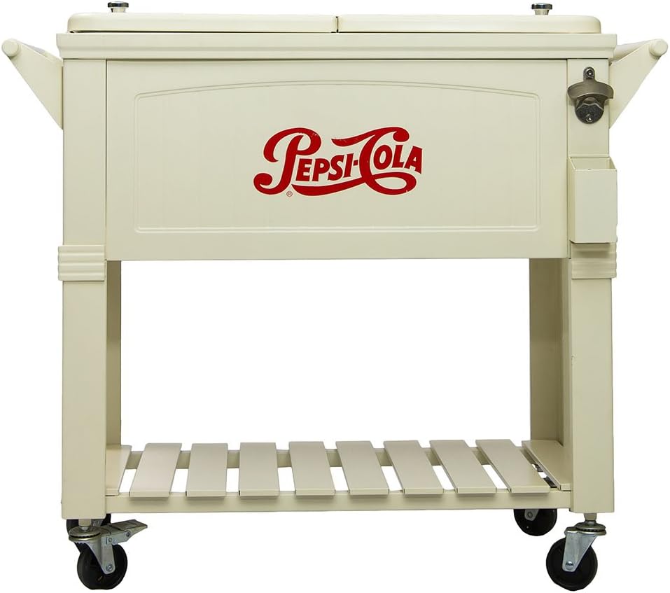 Permasteel PS-203F1-PEPSI Patio Cooler, 80-Quart