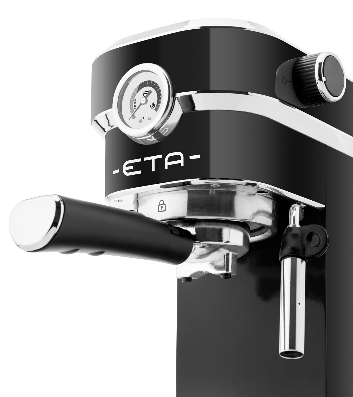 ETA Sitko Storio I czarny I ekspres do espresso I dysza do pianki mlecznej I 20 bar I zbiornik na wodę 750 ml I 1350 W
