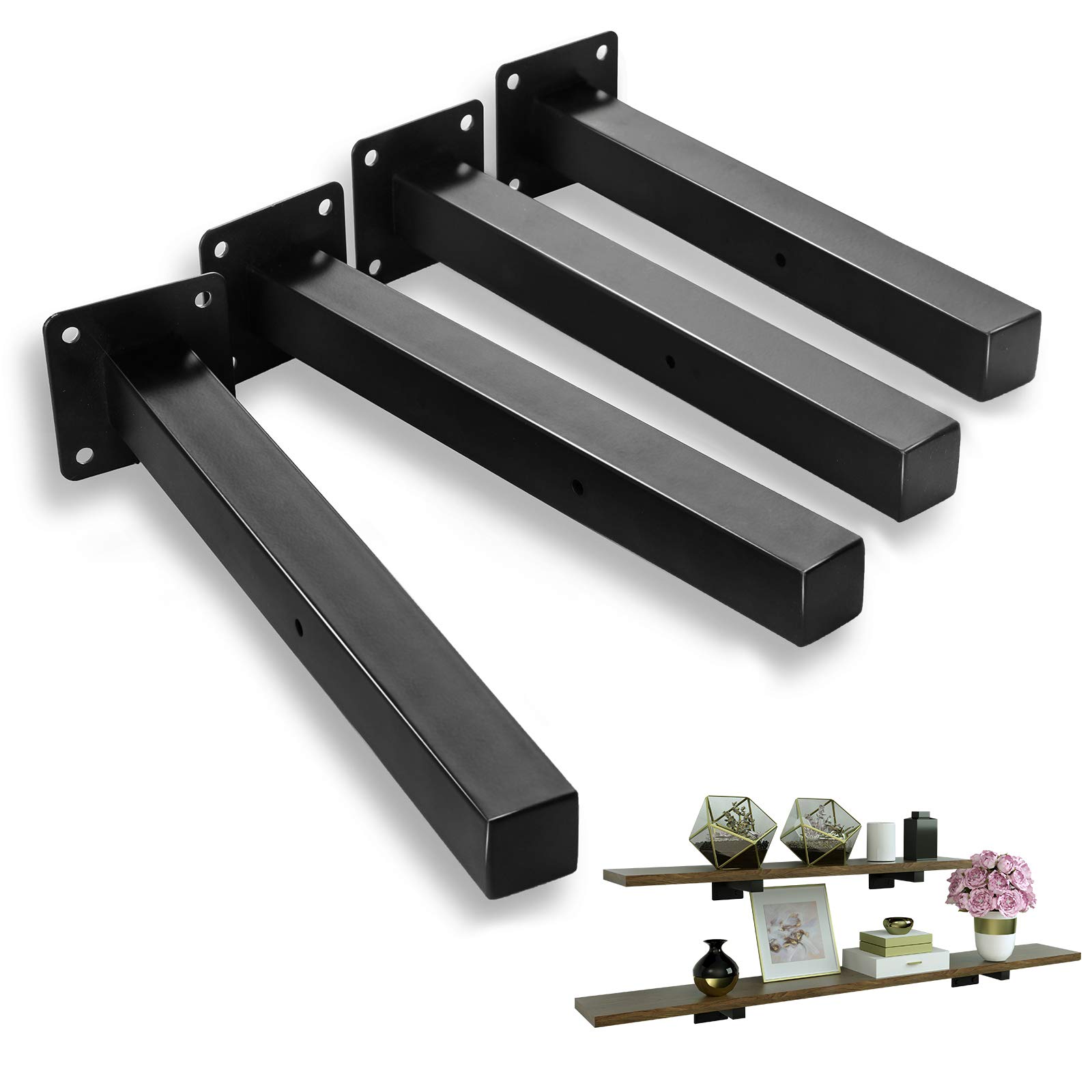 Buy Floating Shelf Bracket,Shelf Brackets 8 Inch,Heavy Duty Rustic