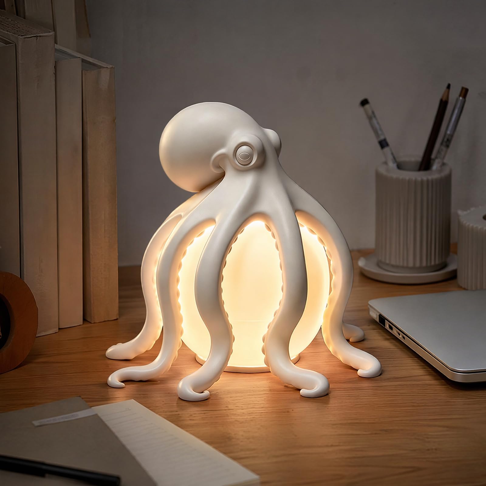 #C Octopus Ocean Decor Table Lamp, Coastal Octopus Night Light